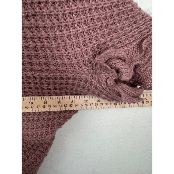 Moth Mauve Knit Wool Cardigan With Ruffled Edges Pink Size S - Picture 5 of 8